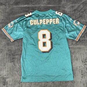 Miami Dolphins Football Jersey Mens Medium Daunte Culpepper #8 NFL Reebok